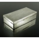 An Art Deco silver cigar box, Trevitt and Sons, Chester