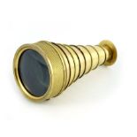 A George III gilt brass eight draw pocket field glass telescope