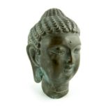 A Chinese bronze Buddha head