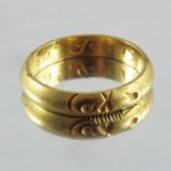 A Queen Anne gold mourning ring