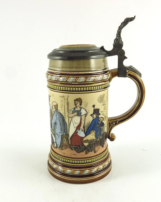 C Gorig for Mettlach, Villeroy and Boch, a half litre stein, Hunters Tales, Es Lebe der Nimrod - Image 4 of 7