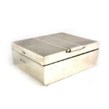 A George VI silver cigar box, Mappin and Webb