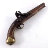 An early 19th century flintlock Light Dragoon pistol