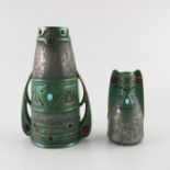 Two Continental lustre pottery vases, in the Jugendstil style