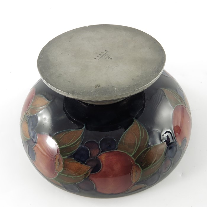 William Moorcroft for Liberty and Co., a Tudric pewter mounted Pomegranate bowl - Image 3 of 5
