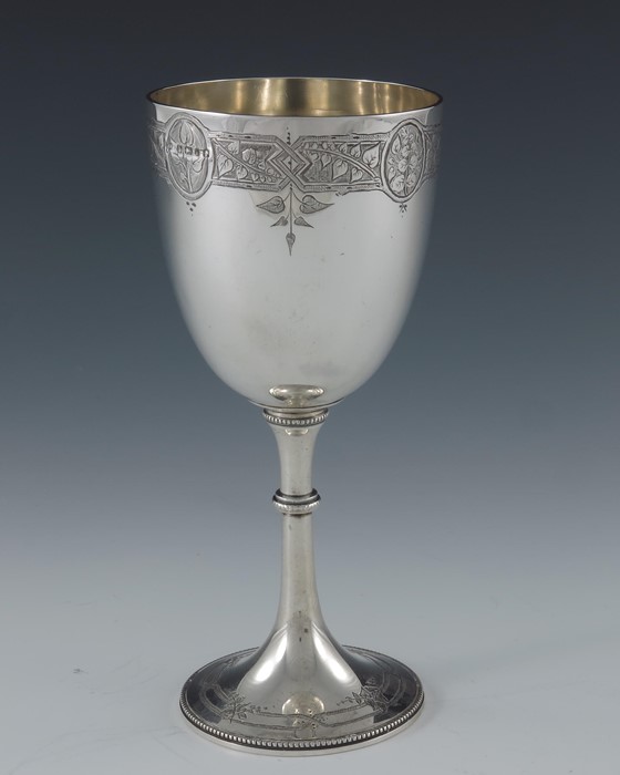 A Victorian silver goblet, Fenton Brothers, Sheffield 1877