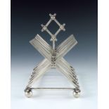 Hunt and Roskell, Late Storr and Mortimer, a Victorian novelty silver six division toast rack, John