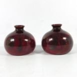 A pair of Howsons art pottery vases