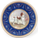 A Minton painted plate