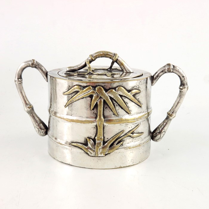 A Chinese silver plated tea set, Qing, circa 1870 - Image 2 of 10