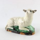 A Yorkshire pottery figure of a sheep, circa 1820