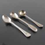Three Victorian silver Military Thread spoons