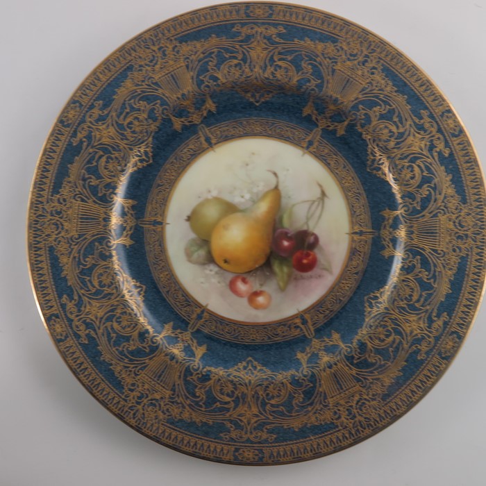 R Sebright for Royal Worcester, a fruit painted part dessert service - Image 10 of 15