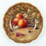 P Love for Royal Worcester, a fruit painted plate