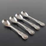 Four William IV Irish silver egg spoons, Christopher Cummins, Dublin 1835