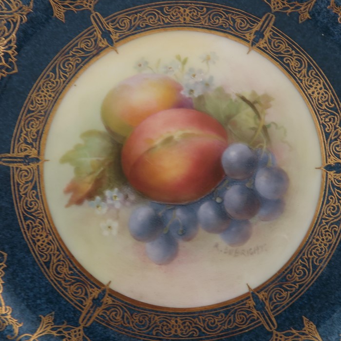 R Sebright for Royal Worcester, a fruit painted part dessert service - Image 12 of 15