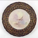 S H Evans for Royal Doulton, a painted plate