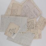 A collection of First World War and later ephemera, hand-written letters and envelopes from 1916 to