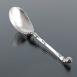 A 17th century Dutch silver auricular style spoon, Arent Hammink, Groningen 1676