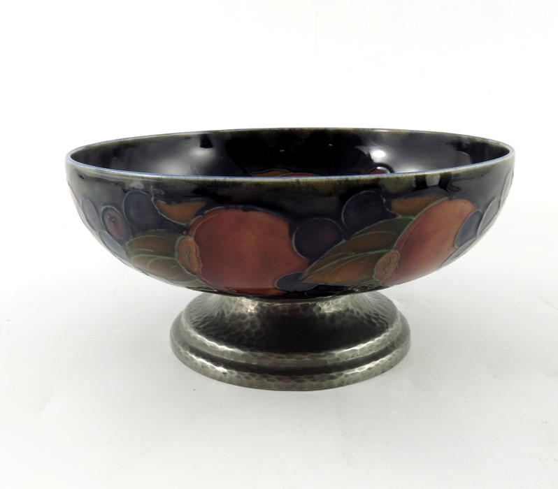 William Moorcroft for Liberty and Co., a Tudric pewter mounted Pomegranate bowl - Image 5 of 5