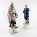 Ralph Wood (attributed), a matched pair of Staffordshire figures