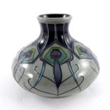 Nicola Slaney for Moorcroft, Peacock Parade vase, circa 2012