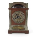 Hamburg American Clock Company, a Jugendstil oak bracket clock