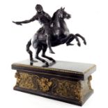 After Francois Girardon (French 1628-1715), a bronze equestrian sculpture of Louis XIV