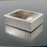 Gerald Benney, a Modernist silver box or tissue holder, London 1972