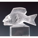 Rene Lalique, a Barbillon (fish) glass paperweight, model 1176, designed circa 1930