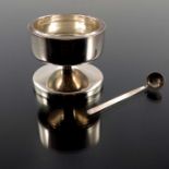 Robert Welch, a Modernist silver salt cellar and spoon