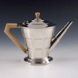 An Art Deco silver teapot, Edward Viner, London 1934