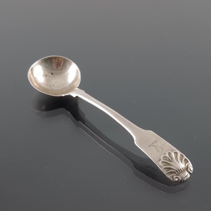 A George III Canadian silver condiment spoon