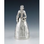 An Edwardian novelty silver bell, R Hodd and Son, London 1905