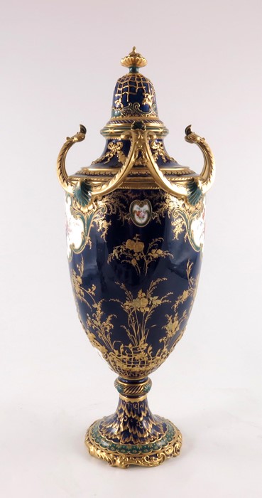 A large Royal Crown Derby pedestal vase - Image 5 of 22