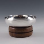 A Modernist silver and wooden bowl, DBF, Birmingham 1978