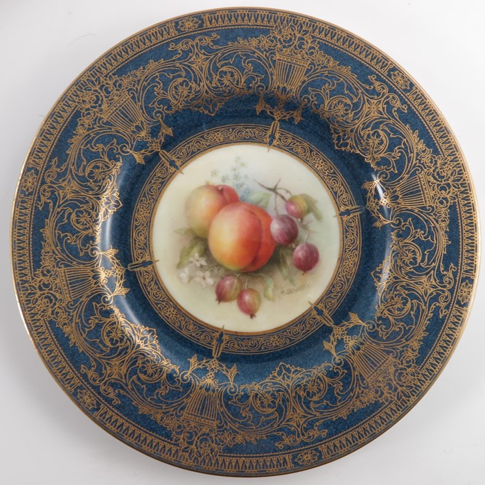 R Sebright for Royal Worcester, a fruit painted part dessert service - Image 2 of 15