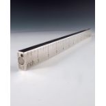 Alfred Dunhill, a novelty silver plated lighter, in the form of a ruler, 30cm long
