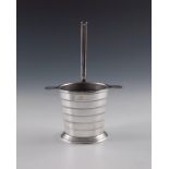 Keith Murray for Mappin and Webb, an Art Deco silver plated sugar pot