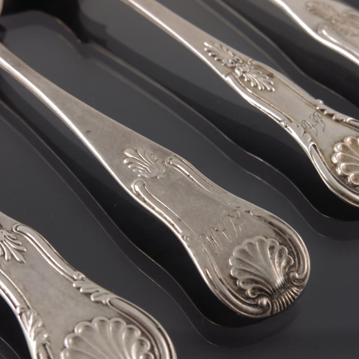 A collection of George III and later Scottish silver condiment spoons, Edinburgh makers - Image 2 of 6