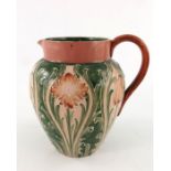 William Moorcroft for James MacIntyre, a Tulip and Cornflower chocolate jug