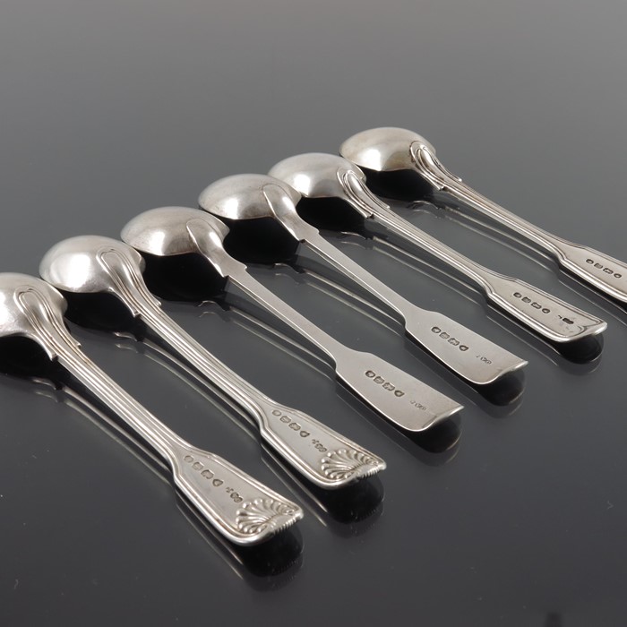 George III and later Irish silver egg and condiment spoons - Image 3 of 8