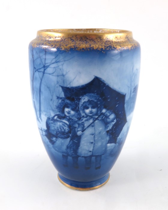A Royal Doulton blue children vase - Image 7 of 9