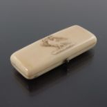 A 19th century ivory toothpick case with picks