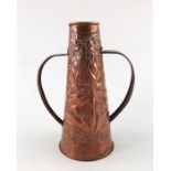 John Williams (attributed), an Arts and Crafts copper twin handled vase