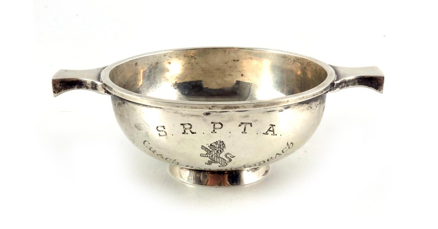 An Elizabeth II Scottish silver quaich, Hamilton and Inches