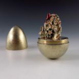 Stuart Devlin, a Novelty silver gilt surprise egg, London 1985