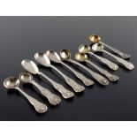 William IV and Victorian Scottish silver condiment spoons