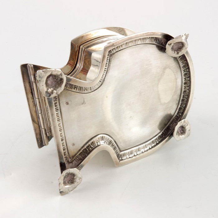 An Edwardian silver ink casket, Carrington and Co. - Image 4 of 5