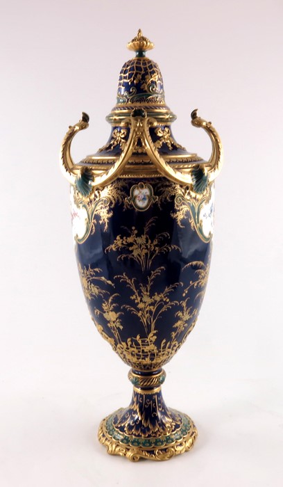 A large Royal Crown Derby pedestal vase - Image 3 of 22